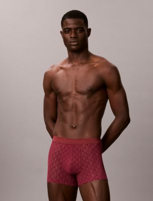 CK Black Sheer Mesh Trunk, Established Red