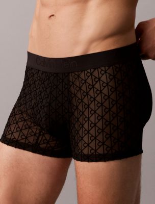 Бельё CK Black для мужчин, сетка, полупрозрачная ткань — Calvin Klein, цвет: Чёрный — фото 3