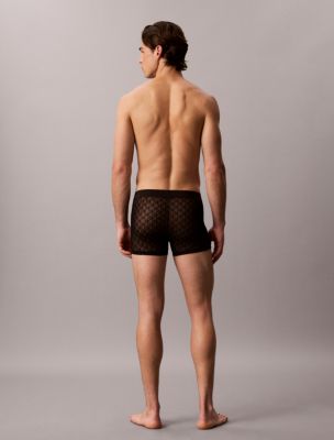 Бельё CK Black для мужчин, сетка, полупрозрачная ткань — Calvin Klein, цвет: Чёрный — фото 4