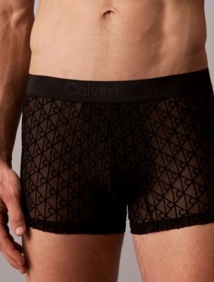 Бельё CK Black для мужчин, сетка, полупрозрачная ткань — Calvin Klein, цвет: Чёрный — фото 5