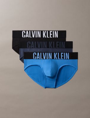 Intense Power Air 3-Pack Hip Brief, Black/ Poseidon Blue/ Speakeasy