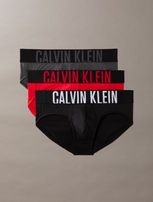 Intense Power Air 3-Pack Hip Brief, Black/Goji Berry/Volcanic Ash