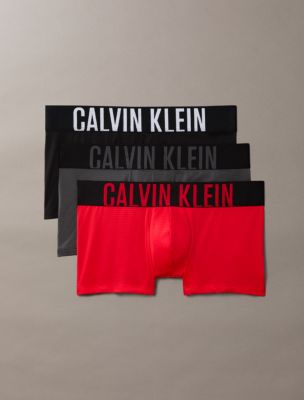 Intense Power Air 3-Pack Low Rise Trunk, Black/Goji Berry/Volcanic Ash