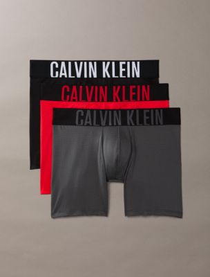 Intense Power Air 3-Pack Boxer Brief, Black/Goji Berry/Volcanic Ash