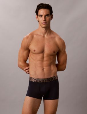 Brushed Microfiber Stretch Bronze Low Rise Trunk, Dark Sapphire