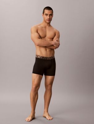 Трусы-боксеры для мужчин, микрофибра, стрейч — Calvin Klein, цвет: Чёрный — фото 2