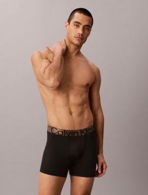 Brushed Microfiber Stretch Bronze Boxer Brief, Black