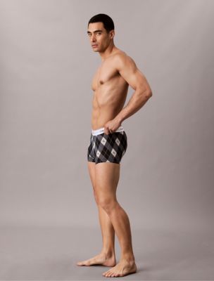 Бельё Icon Edition для мужчин, хлопок, стрейч — Calvin Klein, цвет: С ромбами чёрный — фото 4