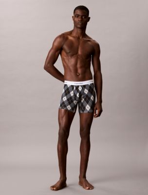 Icon Cotton Stretch Limited Edition Boxer Brief, Argyle 25 Black