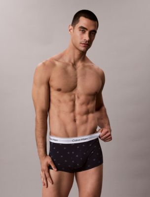 Icon Cotton Stretch Low Rise Trunk, 17496 Diamond Logo Dark Sapphire