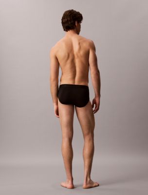 Трусы-брифы CK Black Hip для мужчин, микрофибра, стрейч — Calvin Klein, цвет: Чёрный — фото 4