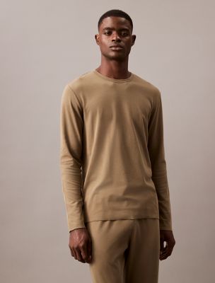 CK Black Sleep Slim Crewneck T-Shirt, Gray Olive