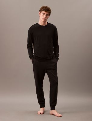Мужские футболки Calvin Klein CK Black Sleep Slim Crewneck T-Shirt — фото 2