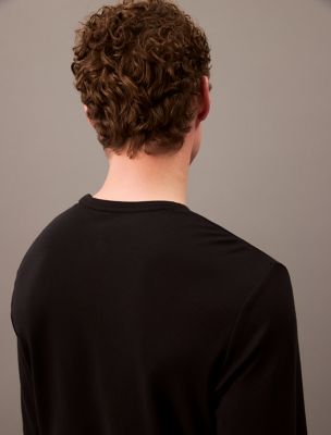 Мужские футболки Calvin Klein CK Black Sleep Slim Crewneck T-Shirt — фото 3