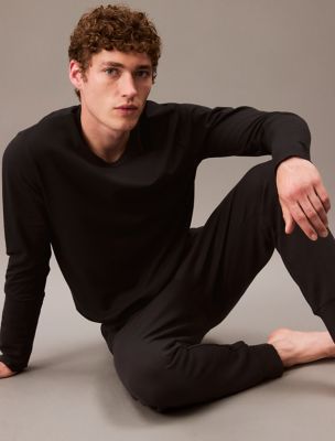 Мужские футболки Calvin Klein CK Black Sleep Slim Crewneck T-Shirt — фото 4
