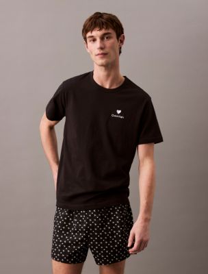 Icon Cotton Stretch V-Day Classic T-Shirt, Black / White