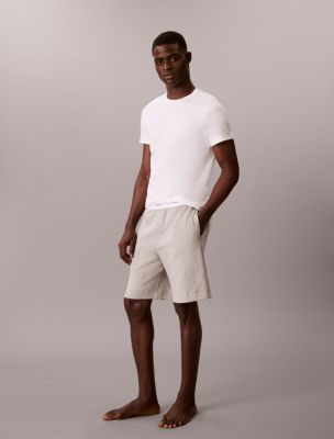 Пижамные шорты Icon, хлопок, махра — Calvin Klein, цвет: Серый меланжевый — фото 2