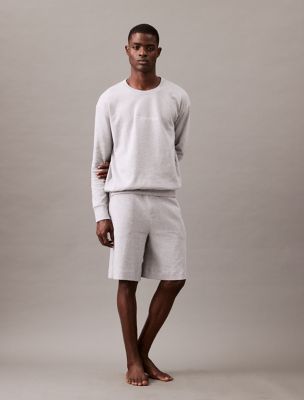 Terry Lounge Sleep Shorts, Medium Grey Heather