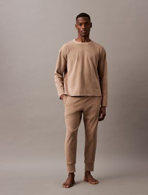 Plush Fleece Relaxed Sweatshirt, Brown Heather