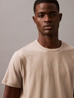 T-shirt de nuit à logo Calvin Klein, kaki rétro