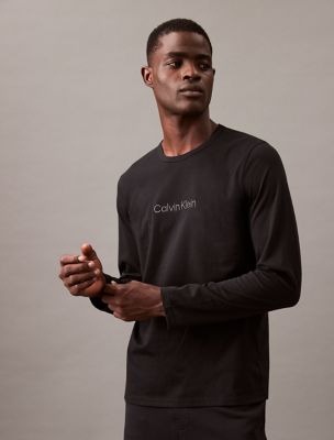 T-shirt de nuit à logo Calvin Klein, noir