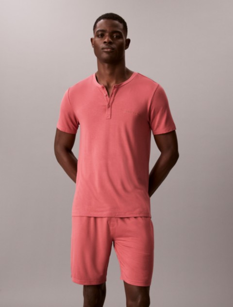 Мужские футболки Calvin Klein Ultra Soft Modal Henley Sleep T-Shirt
