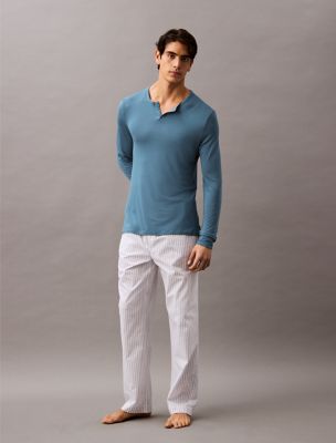 Ultra Soft Modal Pique Henley Sleep Tee, Deck Gray
