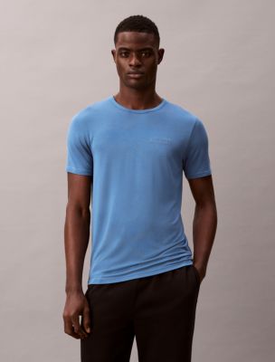 Ultra Soft Modal Crewneck Sleep T-Shirt, Liberty Blue 