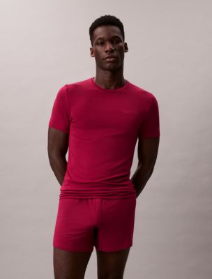 Ultra Soft Modal Crewneck Sleep T-Shirt, Beet Red