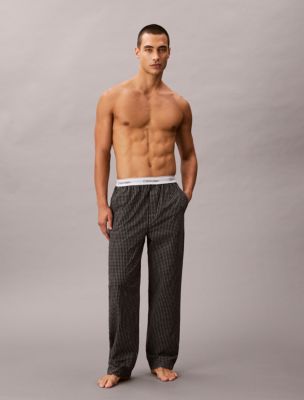 Cotton Poplin Sleep Pants, Summit Plaid Black