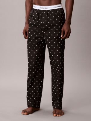 Пижамные брюки Poplin для мужчин, хлопок — Calvin Klein, цвет: Чёрный — фото 3