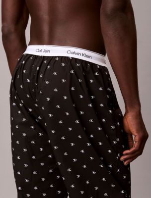 Пижамные брюки Poplin для мужчин, хлопок — Calvin Klein, цвет: Чёрный — фото 4