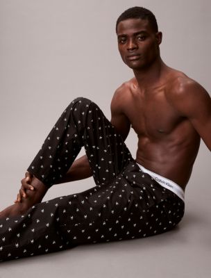 Пижамные брюки Poplin для мужчин, хлопок — Calvin Klein, цвет: Чёрный — фото 5