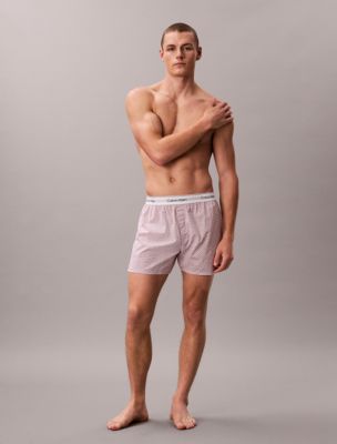 Cotton Poplin Boxer, Stencil Heart Spring Lilac