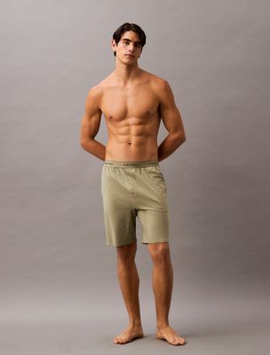 Icon Cotton Stretch Sleep Shorts, Gray Labyrinth