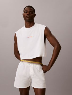 Intense Power Pride Crop Muscle Tank, White