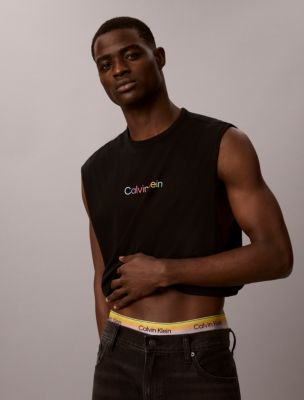 Intense Power Pride Crop Muscle Tank, Black