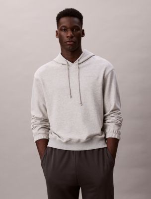 Cotton Terry Blend Sleep Hoodie, Grey Heather