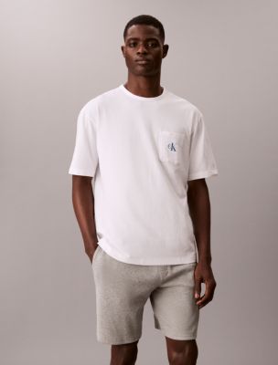Icon Cotton Stretch Monologo Sleep Tee, Classic White