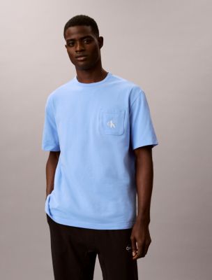 Icon Cotton Stretch Monologo Sleep Tee, Blue Descent