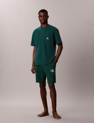 Icon Cotton Stretch Monologo Sleep Tee, Kings Emerald Green