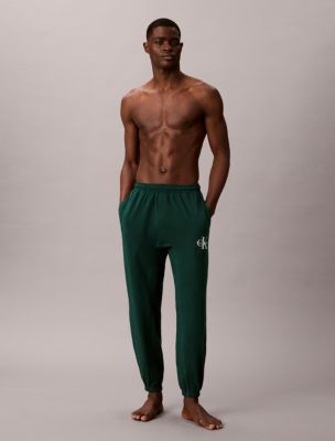 Icon Cotton Stretch Monologo Sleep Joggers, Kings Emerald Green