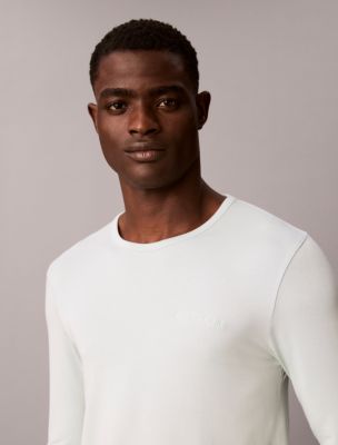 Мужские свитшоты для сна Calvin Klein Ultra Soft из модала с круглым вырезом, цвет: Pale Meadow — фото 2