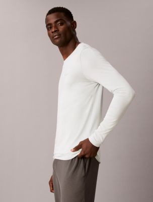 Мужские свитшоты для сна Calvin Klein Ultra Soft из модала с круглым вырезом, цвет: Pale Meadow — фото 3