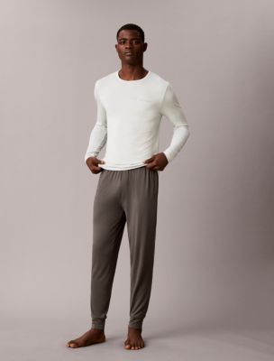 Мужские свитшоты для сна Calvin Klein Ultra Soft из модала с круглым вырезом, цвет: Pale Meadow — фото 5