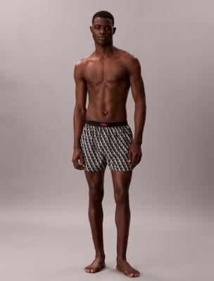 Monogram Logo Slim Boxer, Stepping Logo Black