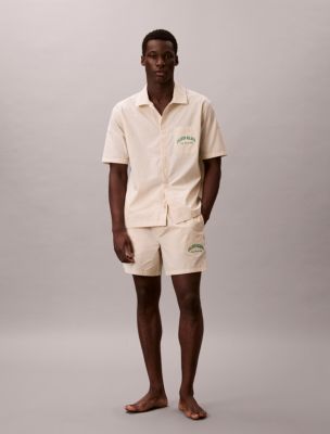 Сорочка Heritage Classic Poplin для мужчин, хлопок — Calvin Klein, цвет: Полосатый меловой — фото 3