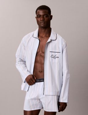 Трусы-боксеры Script для мужчин, хлопок, поплин — Calvin Klein, цвет: Полосатый — фото 2