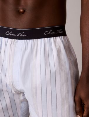 Трусы-боксеры Script для мужчин, хлопок, поплин — Calvin Klein, цвет: Полосатый — фото 6