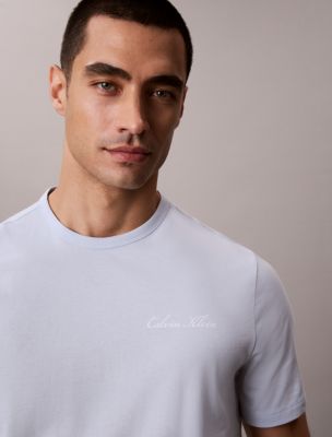 Пижамный топ Script для мужчин, хлопок — Calvin Klein, цвет: Plein Air — фото 3